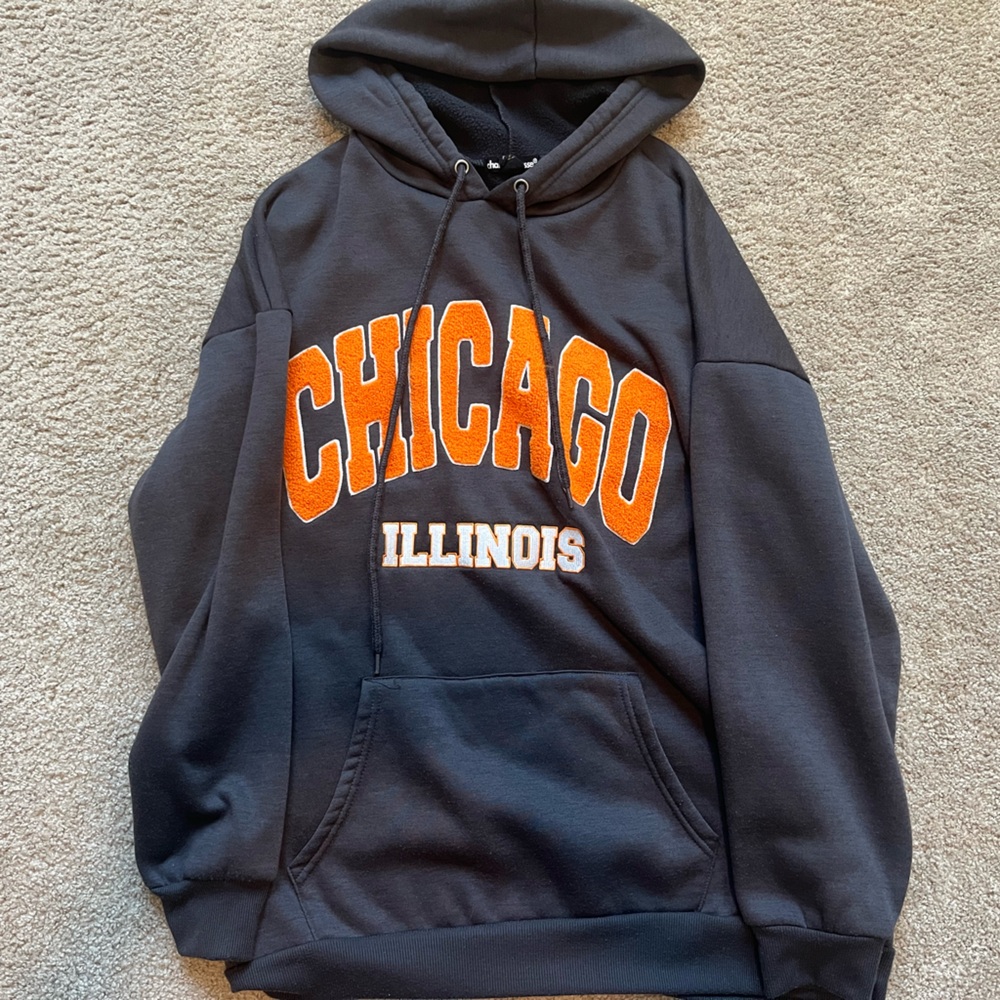 Chicago oversized sweatshirt (blue mark is the shadow from my phone)